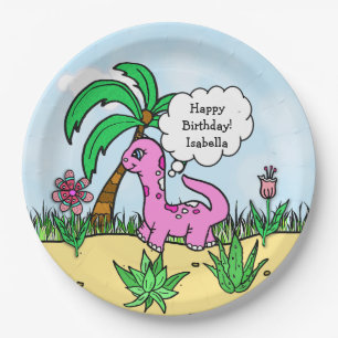 En Carton Assiettes Anniversaire Thème Dinosaure T-Rex