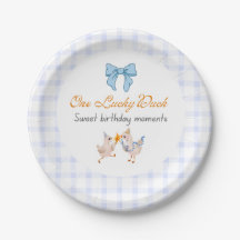 Assiettes de fête Canard Chanceux