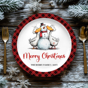 En Carton Assiettes de fête drôles et farfelues pour Noël av