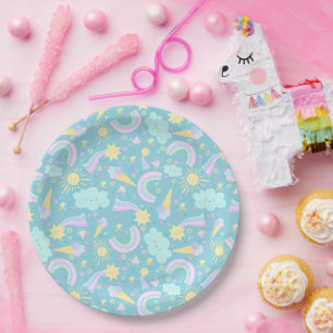 En Carton Assiettes de fête pour une fête d'anniversaire mag