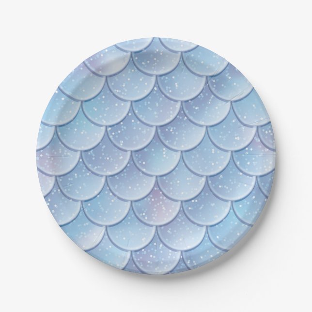 En Carton Assiettes de fête sirène  (Devant)