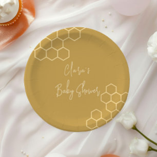 En Carton Assiettes de service pour Baby Shower Abeille à Mi