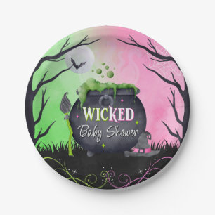 En Carton Assiettes de sorcière pour Baby Shower Halloween m