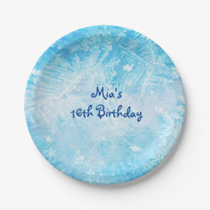 En Carton Assiettes flocon de neige merveilleuse glace hiver