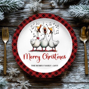 En Carton Assiettes ludiques de joyeux fous rires de Noël av