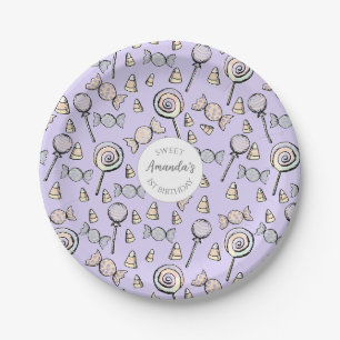 En Carton Assiettes pastel violet Sweet Little One