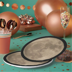 En Carton Assiettes Pleine Lune Super Moon Party Assiettes e