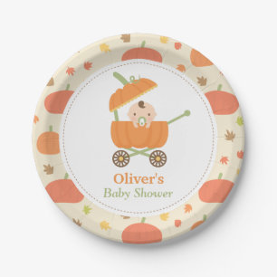 En Carton Assiettes pour Baby Shower Chariot de Citrouille M