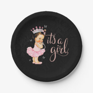 En Carton Assiettes pour Baby Shower fille Princesse