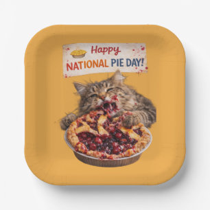 En Carton Assiettes pour chat jour national de la tarte