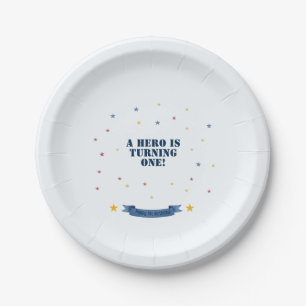 En Carton Assiettes pour la première fête d'anniversaire de
