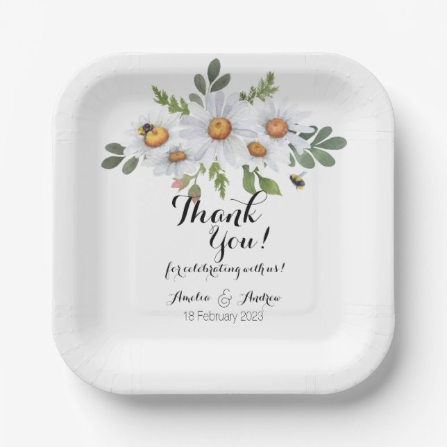 En Carton Daisy - assiettes (Recto)