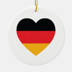 En Céramique Allemagne Drapeau Ornement cardiaque