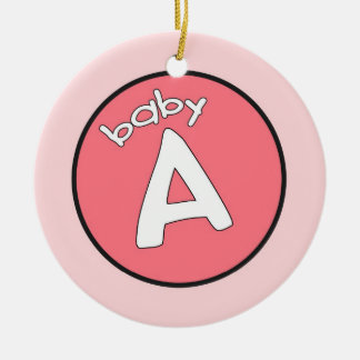 En Céramique "Baby A", ornement personnalisé pour plusieurs cou