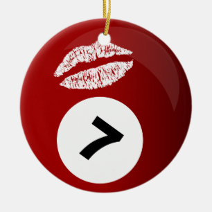 En Céramique billard amoureux messages multiples ornement