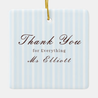 En Céramique Cadeau Personnalisé Merci Professeur Ornement Bleu