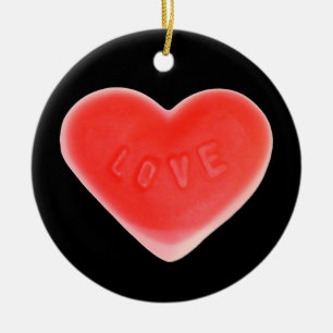 En Céramique Coeur doux ornement noir