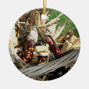 En Céramique Corn indien coloré Ornement naturel d'automne
