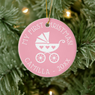 En Céramique Ęr ornement d'arbre de Noël du bébé avec le