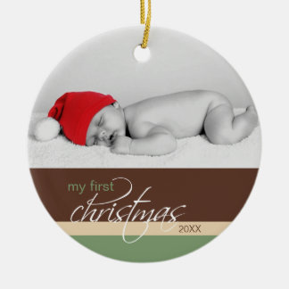 En Céramique Ęr ornement de coutume de Noël du bébé (cocoa)