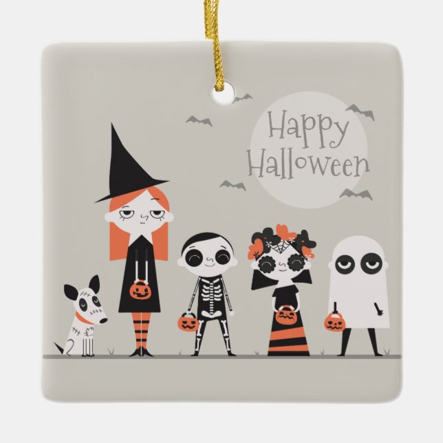 En Céramique Halloween simple mais élégant | Ornement (Devant)