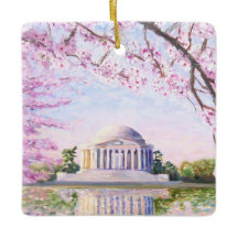 Jefferson Memorial Cherry Blossoms Ornement