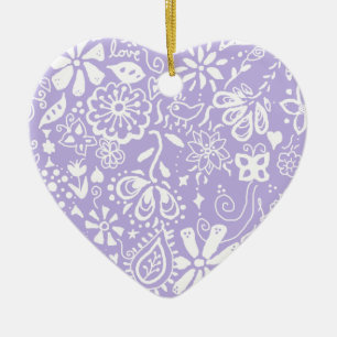 En Céramique Jolie décoration d'ornement de Purple Heart