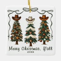 Joyeux Noël Y'all Noël Arbre Ornement