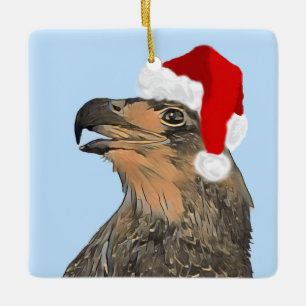 En Céramique Le ton clair de notre ornement E9 Christmas Eagle