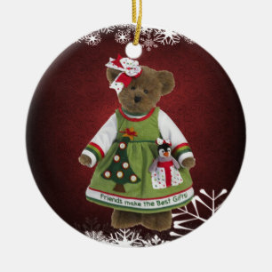 En Céramique Les amis font le meilleur ornement d'ours de