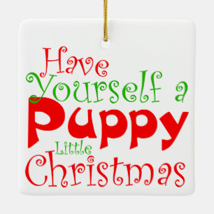 En Céramique Noël à la chienne Ornement à la marionnette