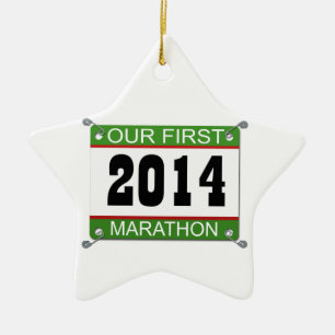 En Céramique Notre premier ornement de marathon - 2014
