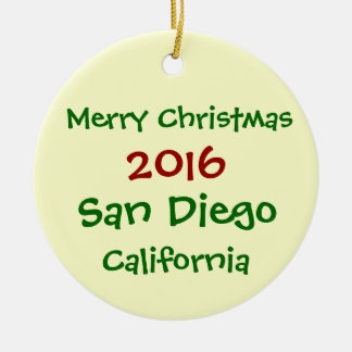 En Céramique NOUVEL ORNEMENT 2016 de NOËL de San Diego la
