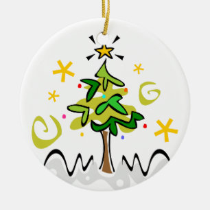 En Céramique Oh Arbre de Noël Ornement Customisé