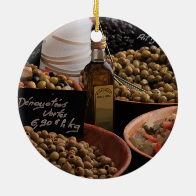 En Céramique Olives Noël Ornement (Dos)