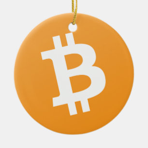 En Céramique Ornement accrochant de cercle de Bitcoin