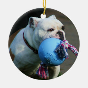 En Céramique Ornement anglais de bouledogue