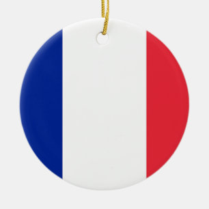 En Céramique Ornement avec drapeau de la France