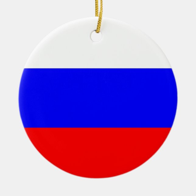 En Céramique Ornement avec drapeau de la Russie (Devant)