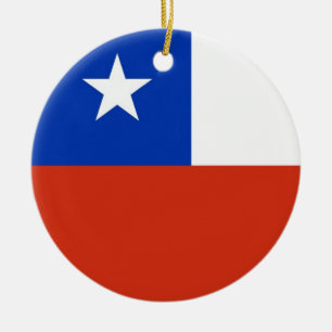 En Céramique Ornement avec drapeau du Chili