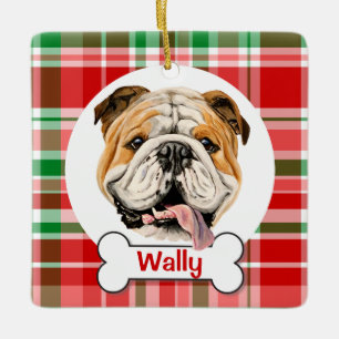 En Céramique Ornement Bouledogue Anglais