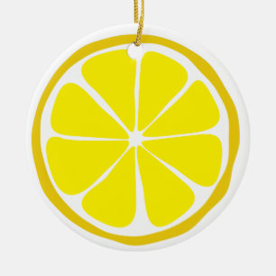 En Céramique Ornement Citrus Lemon été