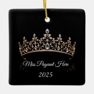 En Céramique Ornement Couronne de Princesse