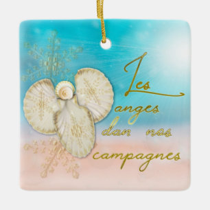 En Céramique Ornement d'Angel Coquille de plage