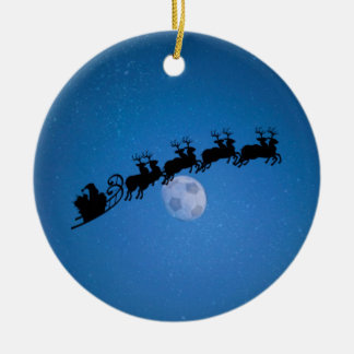 En Céramique Ornement d'arbre de Noël de thème du football