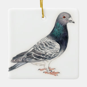 En Céramique Ornement d'art ornithologique de Pigeon II