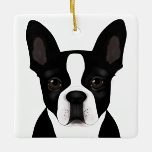 En Céramique Ornement de Boston Terrier