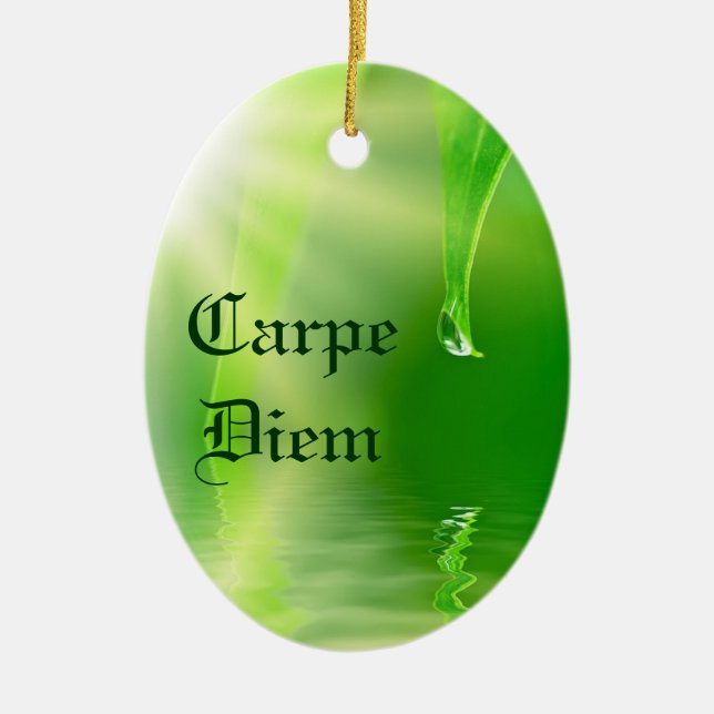 En Céramique Ornement de Carpe Diem (Devant)