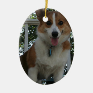 En Céramique Ornement de chien de corgi