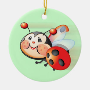 En Céramique Ornement de coccinelle de vol